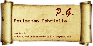 Petischan Gabriella névjegykártya